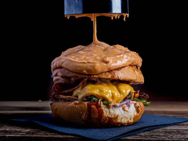 Cheddar madness burger
